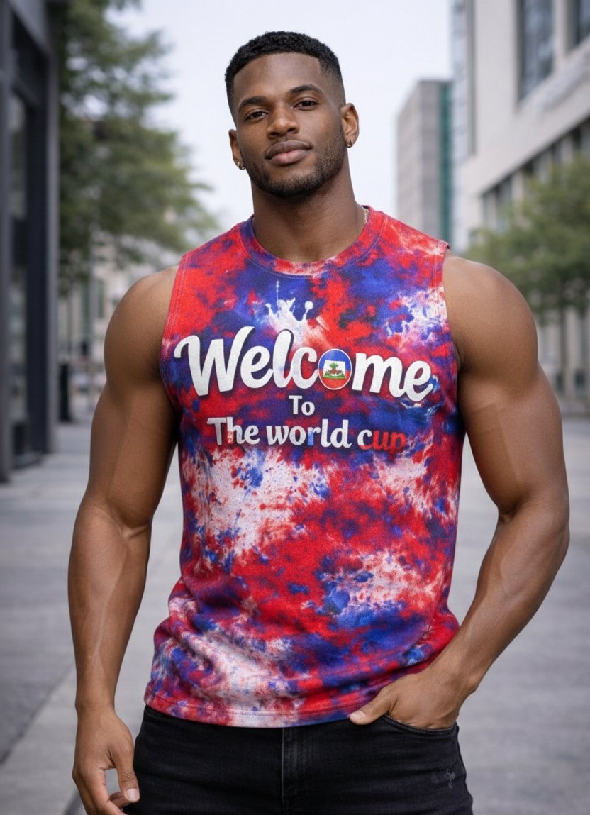 Débardeur Welcome to the World Cup - Tie-Dye Haïtien