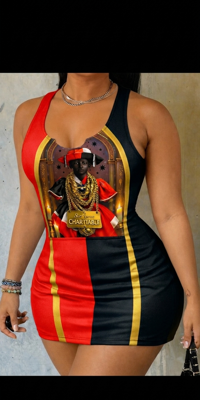 Robe Sainte Anne Charitable – Rouge, Noir & Or