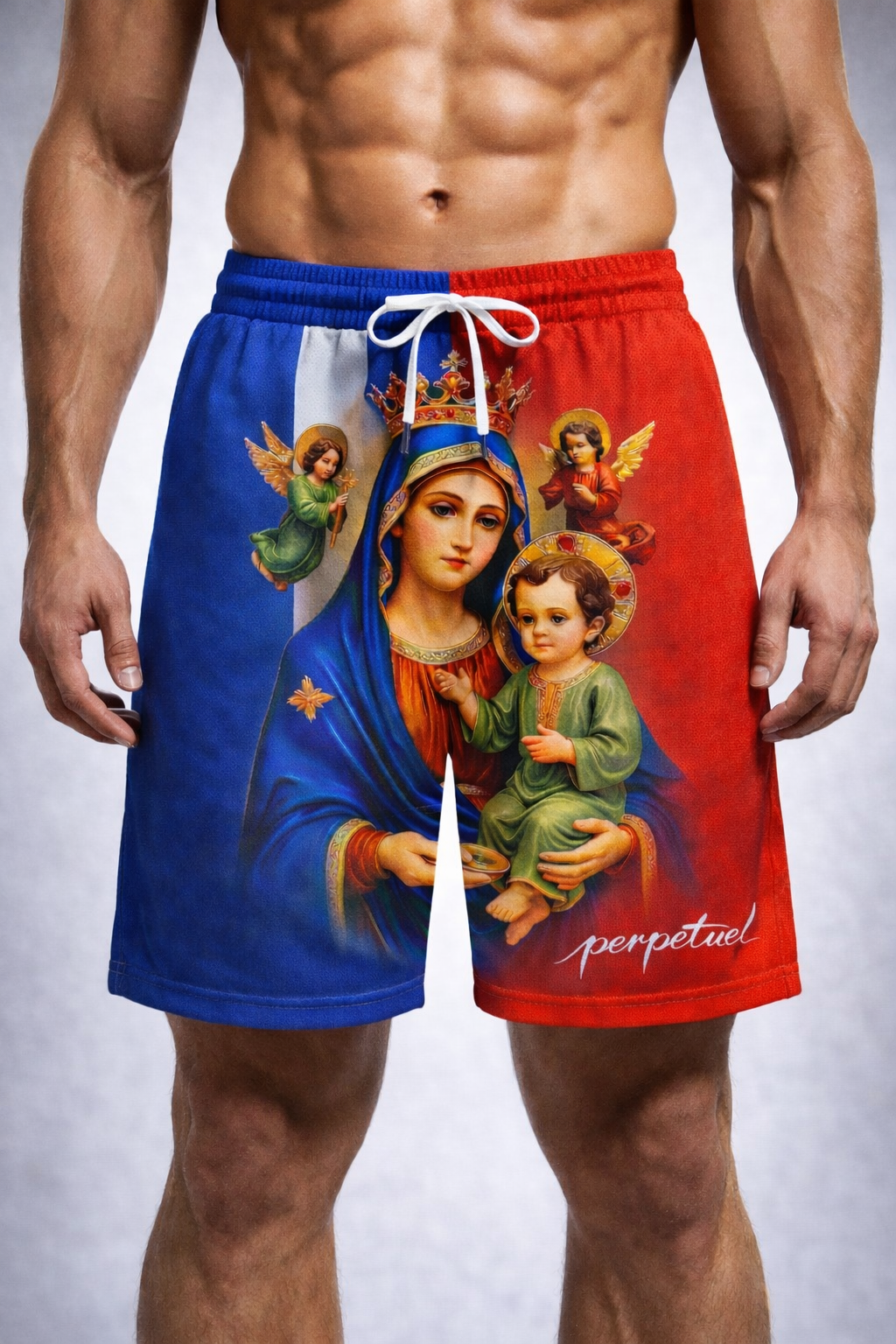 Short Perpétuel - Vierge Marie Anges Tricolore Bleu Blanc Rouge