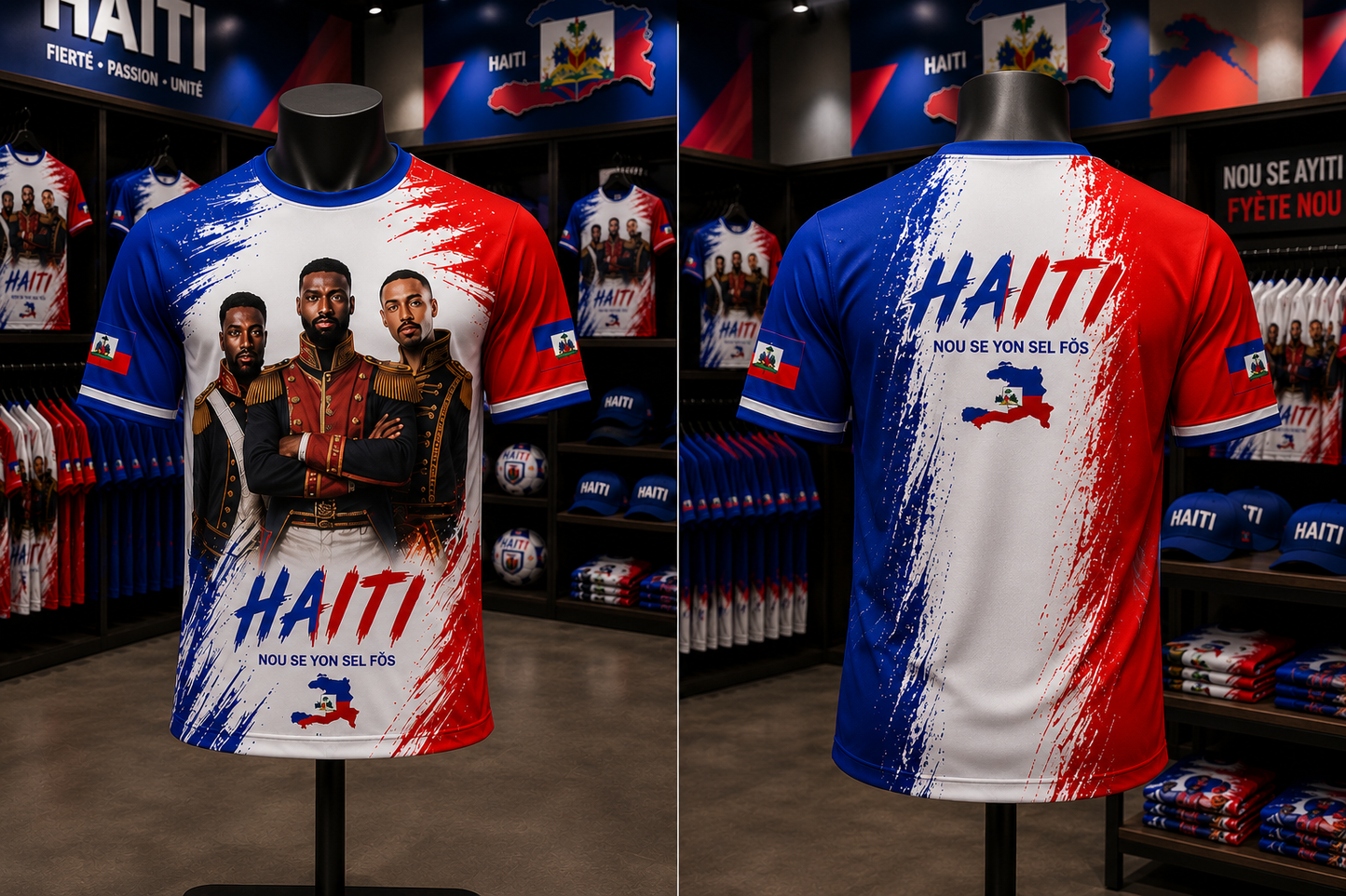 T-Shirt Haïti Nou Se Yon Sel Fòs – Héros Historiques All Over Print Édition 2