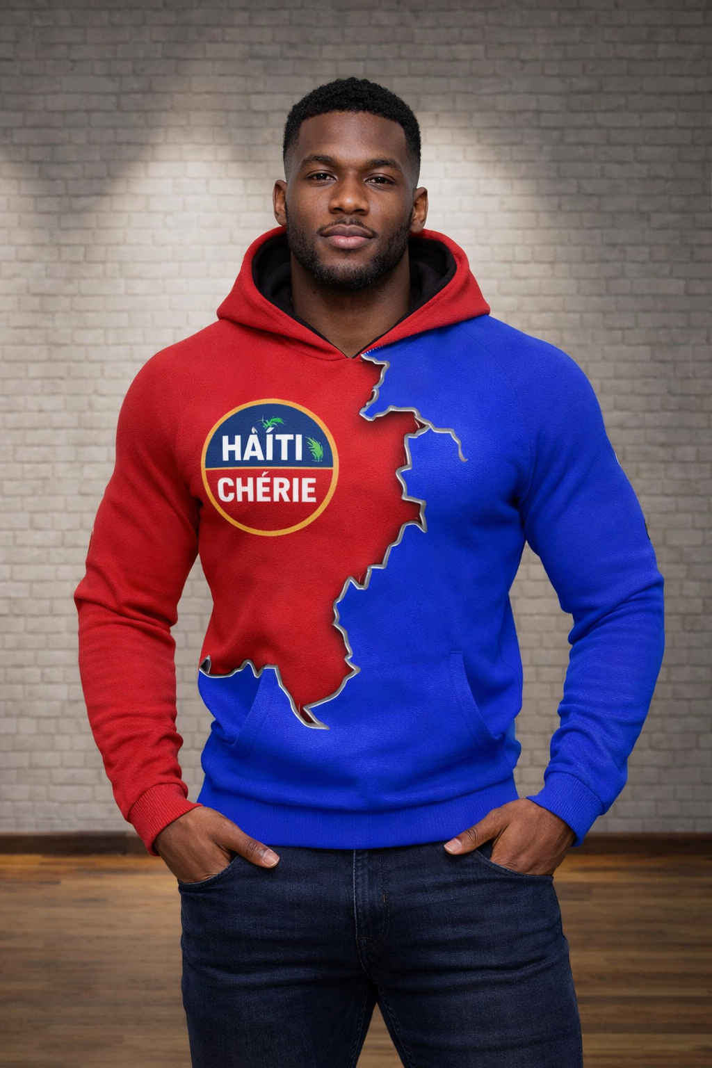 Hoodie Haïti Chérie - Édition Carte Tricolore
