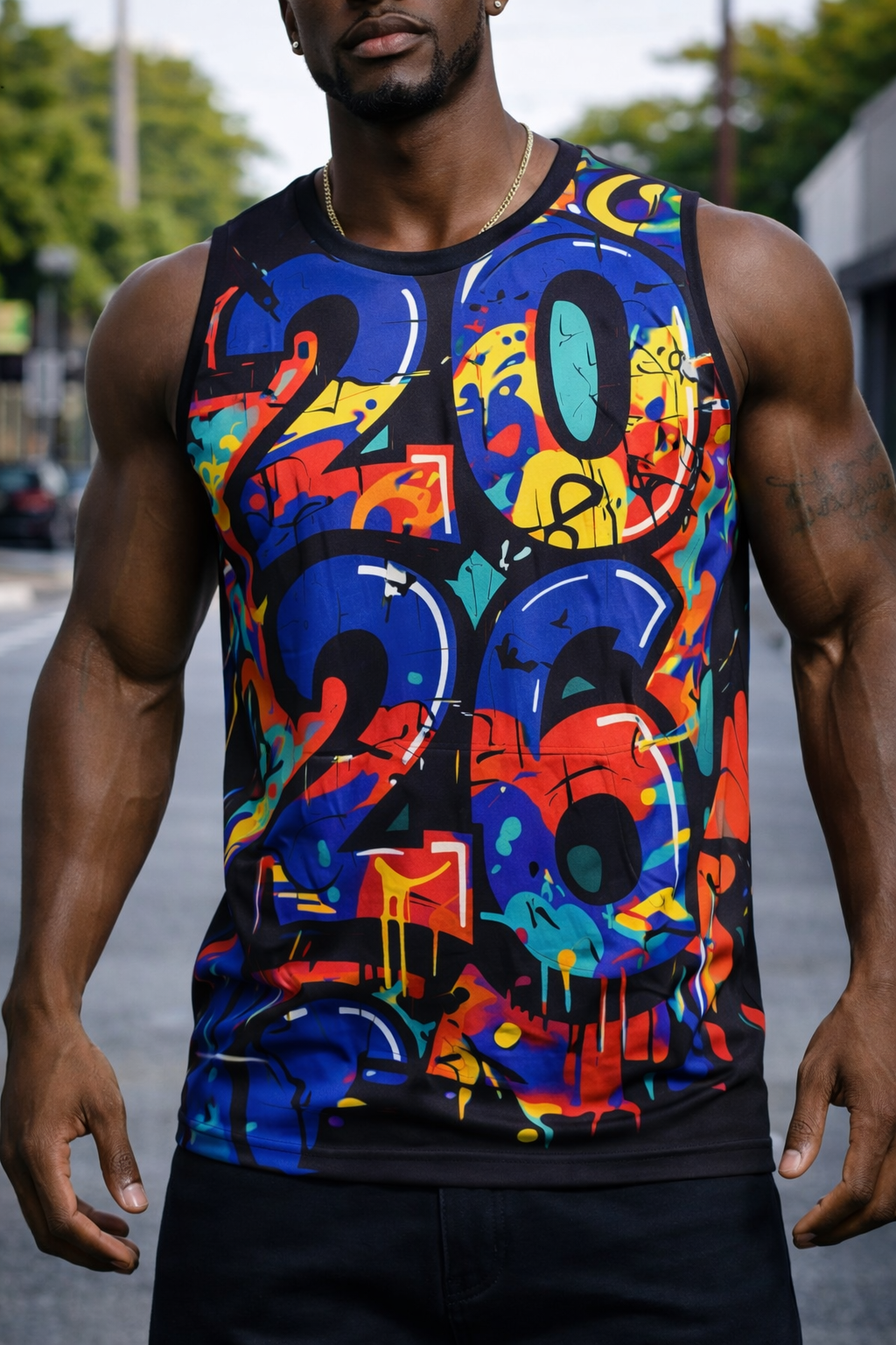 Débardeur 2026 Graffiti Art - Design Street Art Multicolore