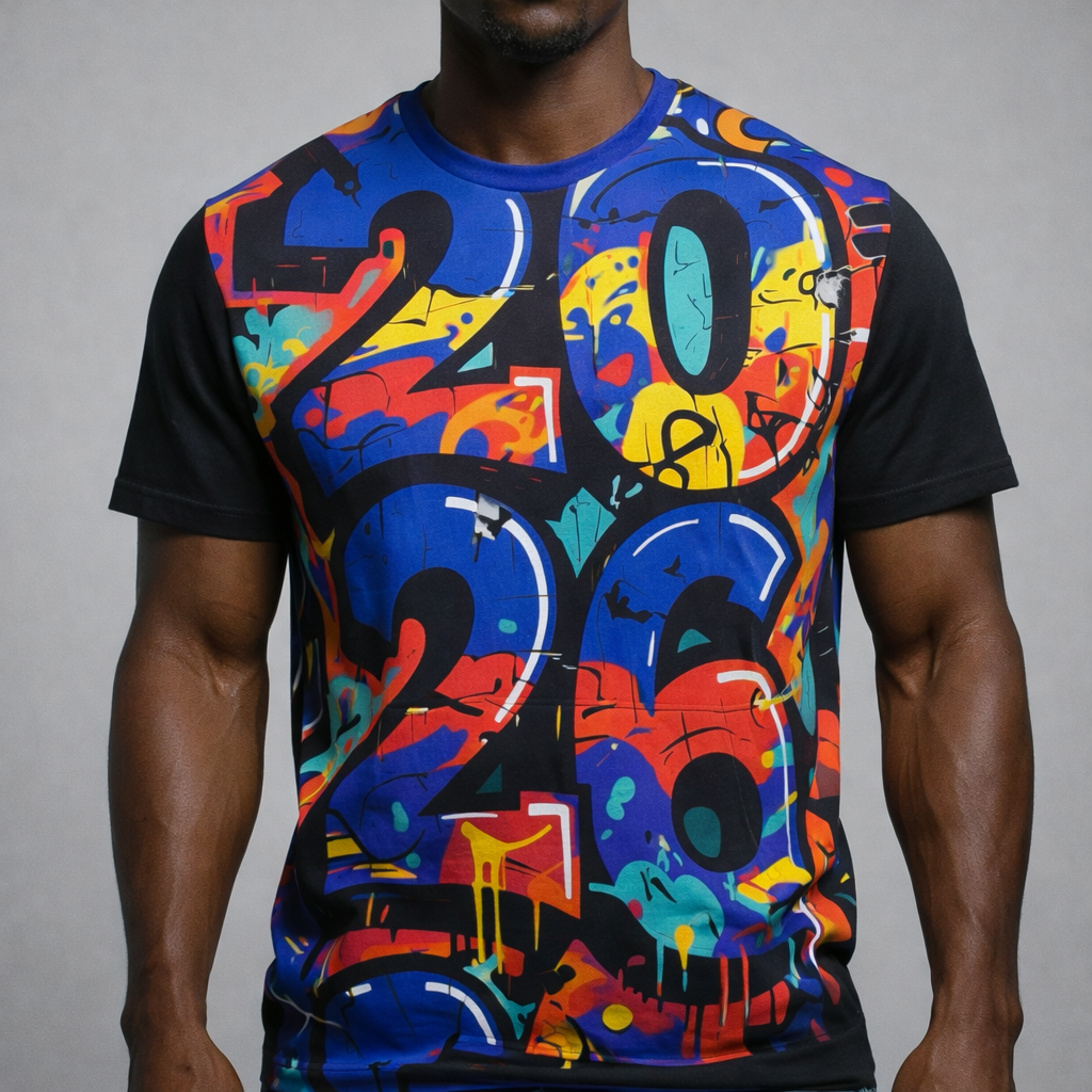 T-Shirt 2026 Graffiti Art - Édition Street Art Tricolore