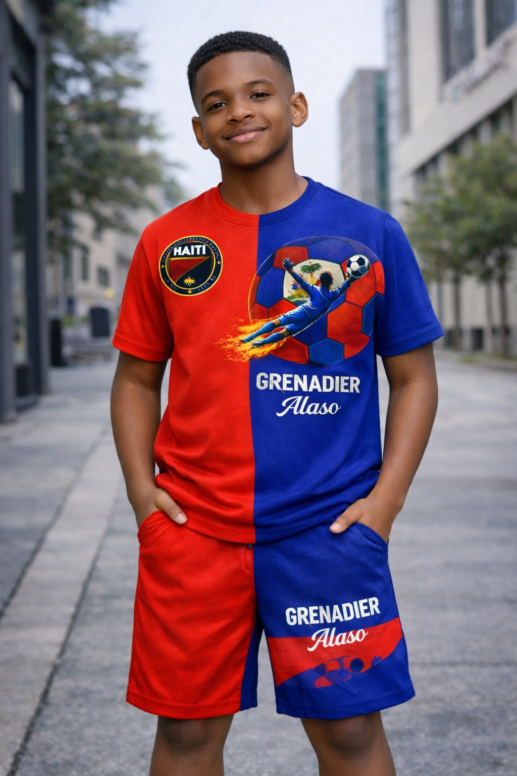 Ensemble Deux Pièces Grenadier Alaso T-shirt et Short pour Enfants