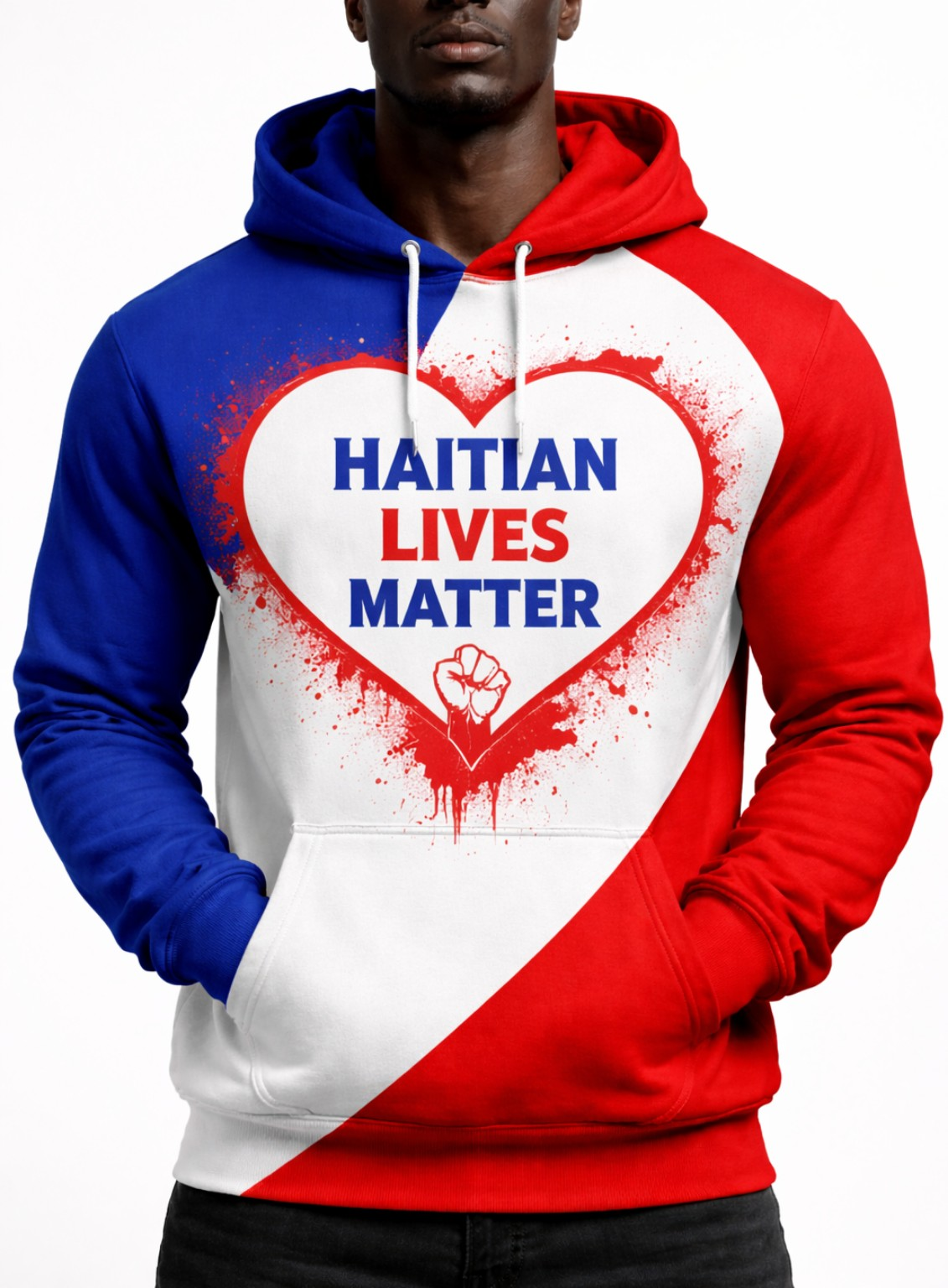 Hoodie Haitian Lives Matter - Édition Tricolore Solidarité