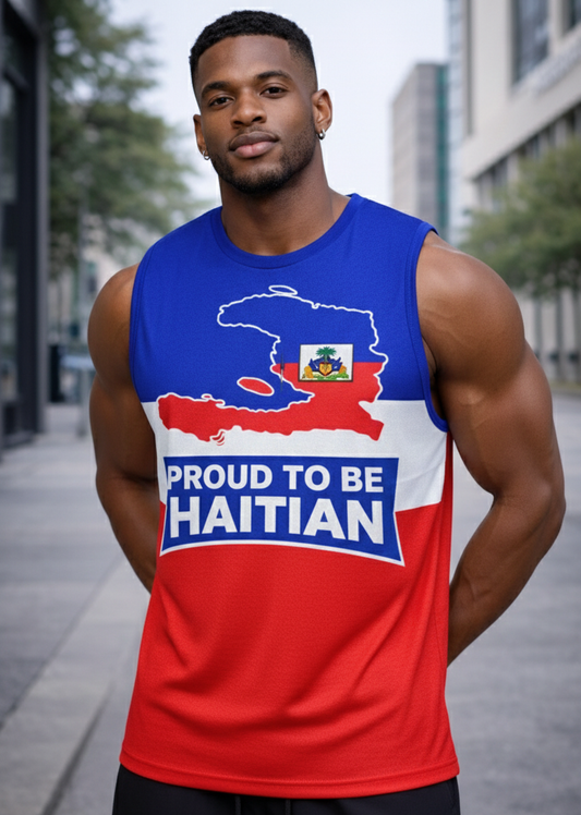 Débardeur Proud to be Haitian - Carte d'Haïti