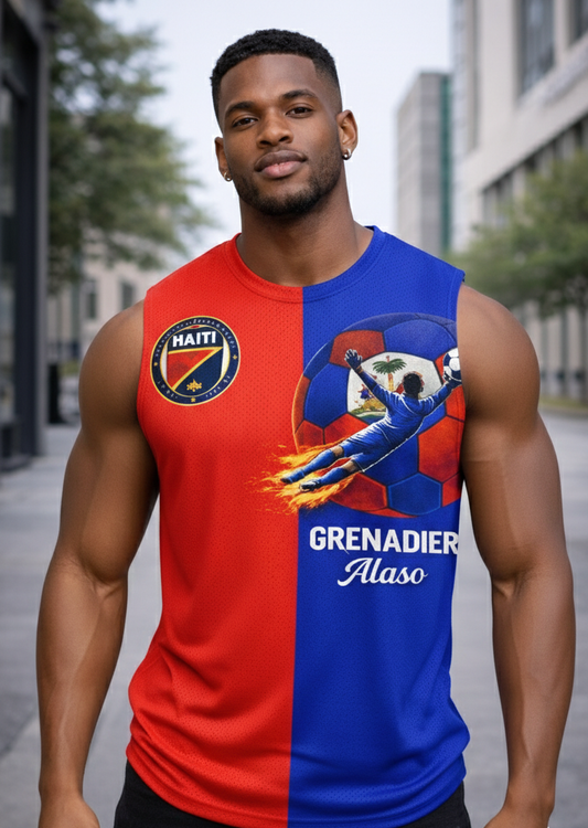 Débardeur Grenadier Alaso Bicolore - Maillot Split Rouge et Bleu