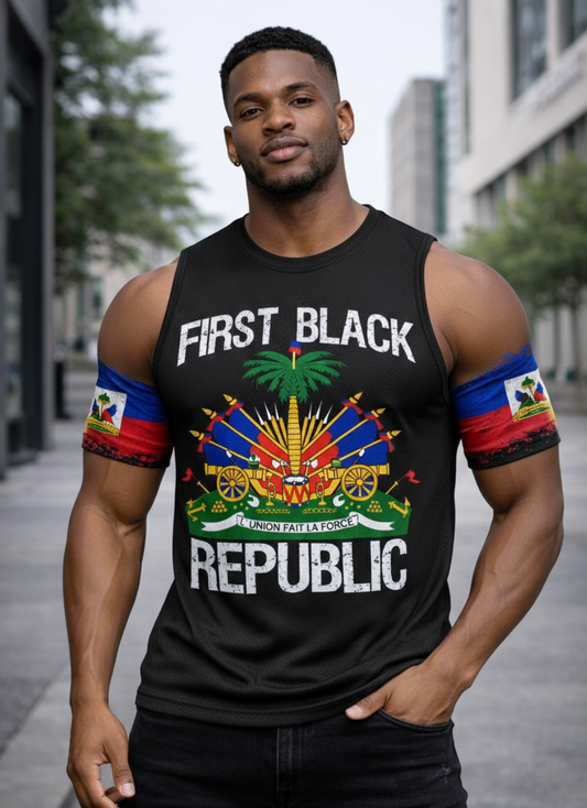 Débardeur First Black Republic - Emblème National Haïtien