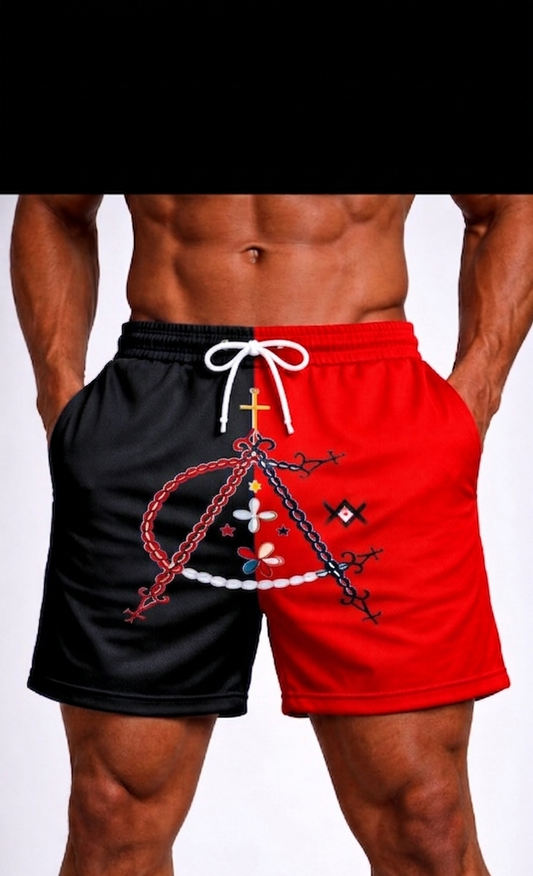 Short Bilolo Kongo – Noir & Rouge