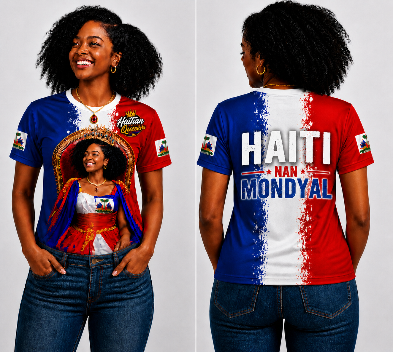 T-Shirt Haitian Queeen – Haiti Nan Mondyal