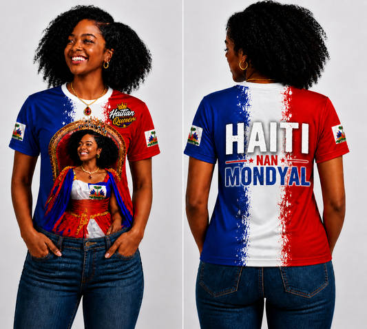 T-Shirt Haitian Queeen – Haiti Nan Mondyal