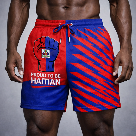 Short Proud to be Haitian - Poing Levé Puissance