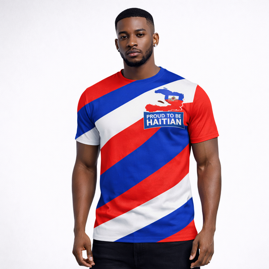 T-Shirt Premium Proud to be Haitian - Drapeau Haïtien
