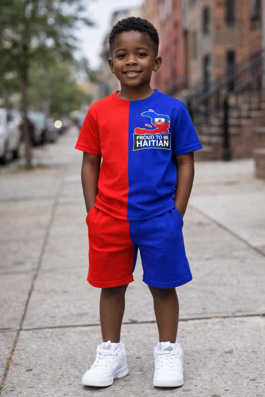 Ensemble Deux Pièces Proud to be Haitian pour Enfants