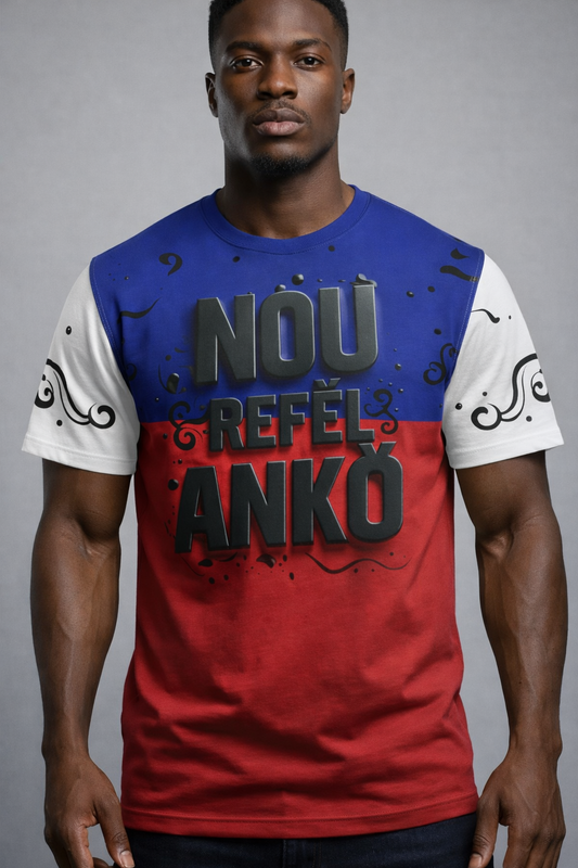 T-Shirt Premium Nou Refèl Anko - Message de Résilience Haïtienne