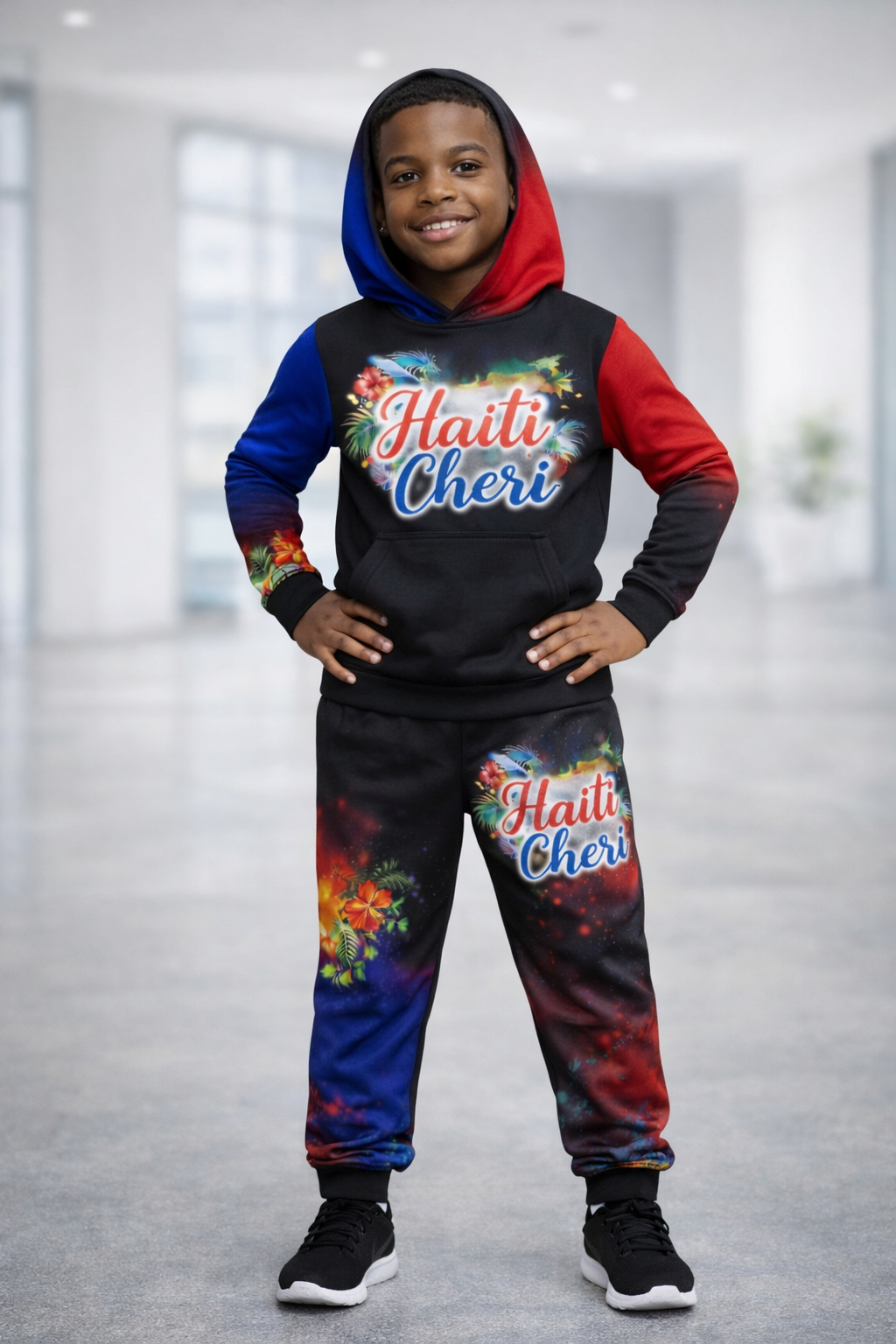 Ensemble Deux Pièces Haiti Cheri Hoodie et Jogging pour Enfants