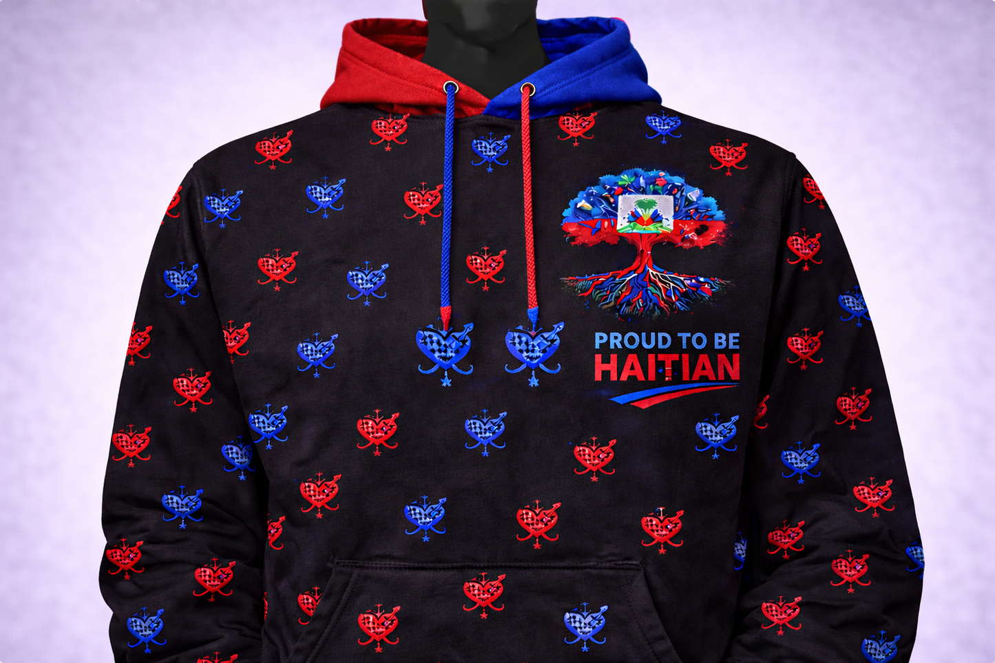 Hoodie Fier d'Être Haïtien - Édition Racines Tricolores