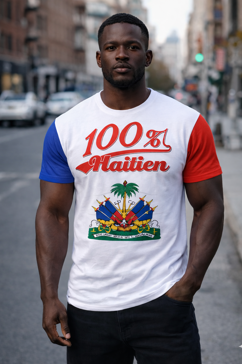 T-Shirt Premium 100% Haïtien - Blason National