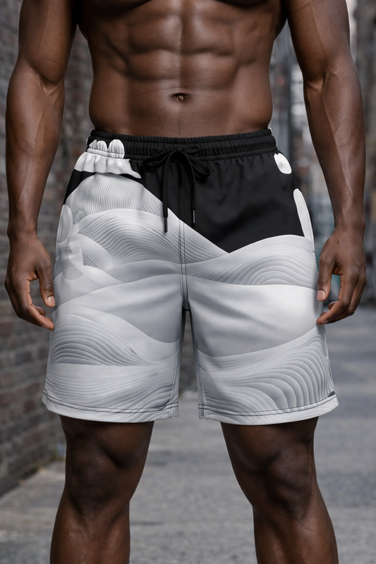 Short Vagues Zen – Gris, Blanc & Noir