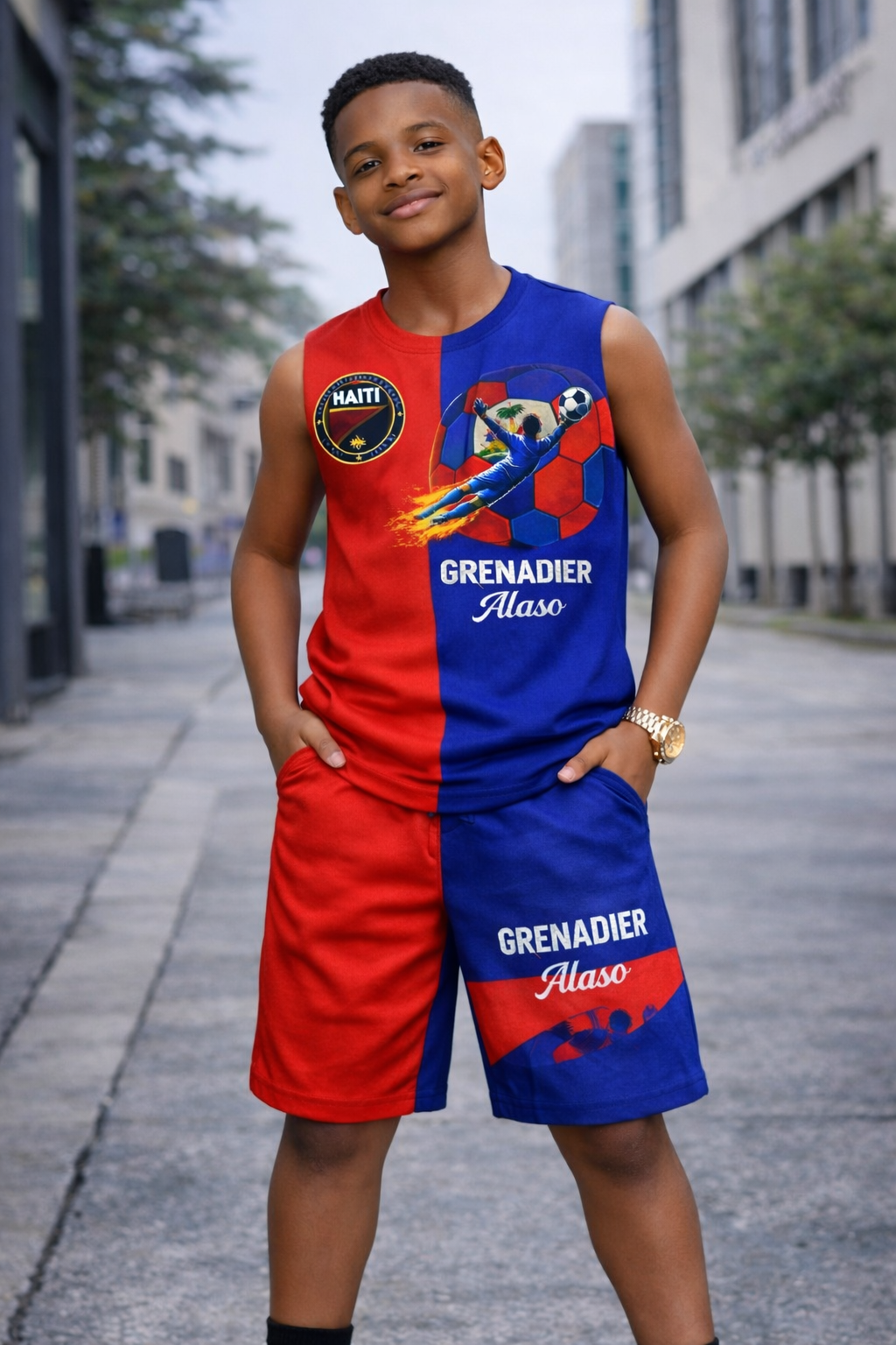 Ensemble Deux Pièces Grenadier Alaso Débardeur et Short pour Enfants