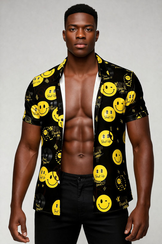 Chemise Smiley – Imprimé Emoji Bonne Humeur