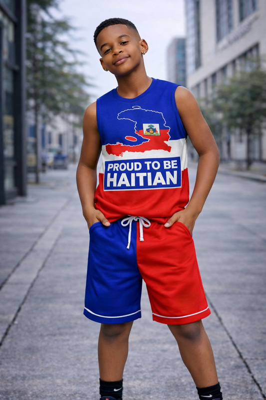 Ensemble Deux Pièces Fier d'être Haïtien pour Enfants