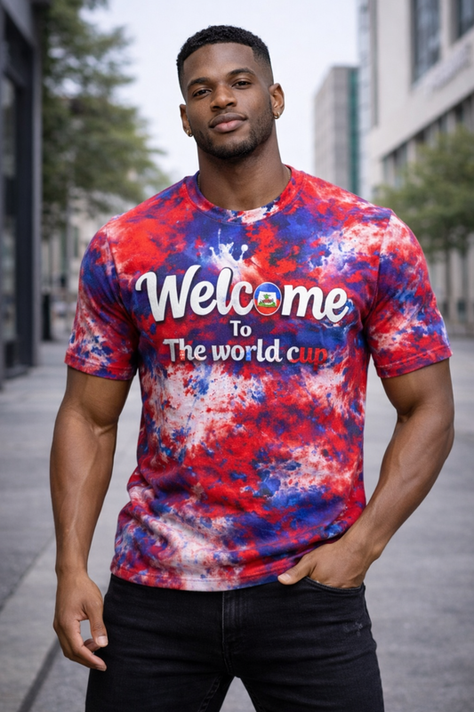 T-Shirt Welcome to The World Cup - Édition Tie-Dye Haïtien