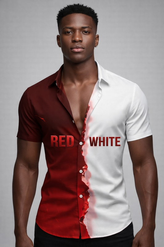 Chemise Bicolore Red & White