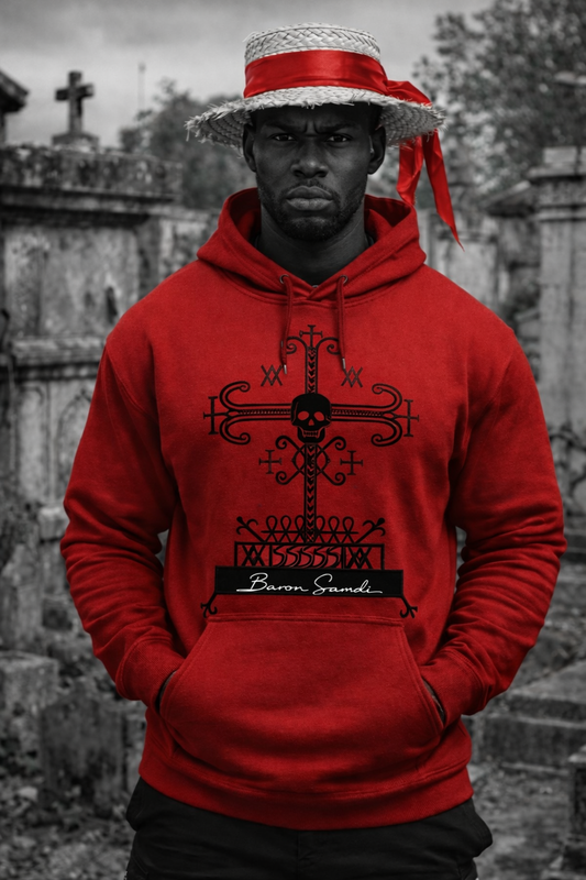 Hoodie Vévé Baron Samdi – Rouge & Noir