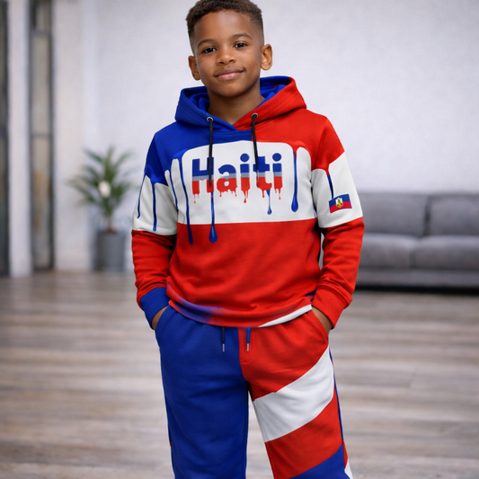 Ensemble Deux Pièces Haiti Hoodie et Jogging pour Enfants