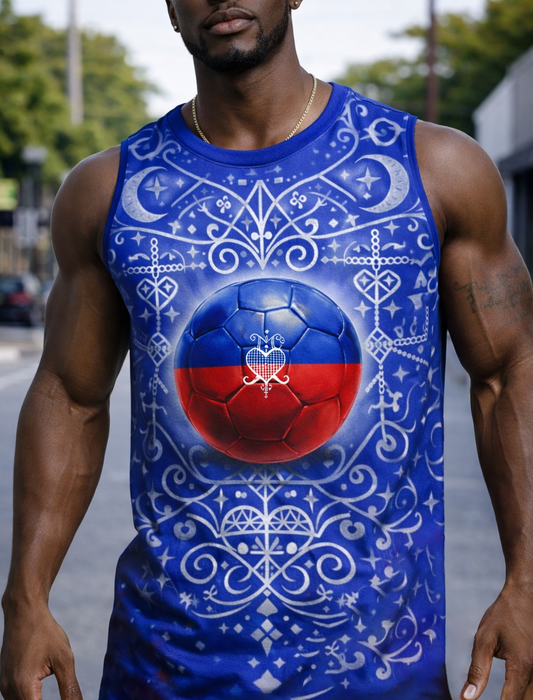 Débardeur Football Vaudou Mystique - Ballon Drapeau Symboles Sacrés