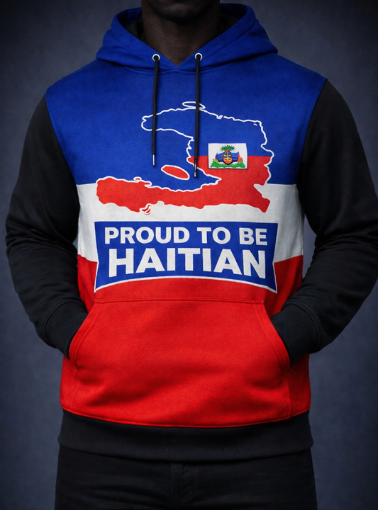 Chandail à Capuchon Fier d'être Haïtien