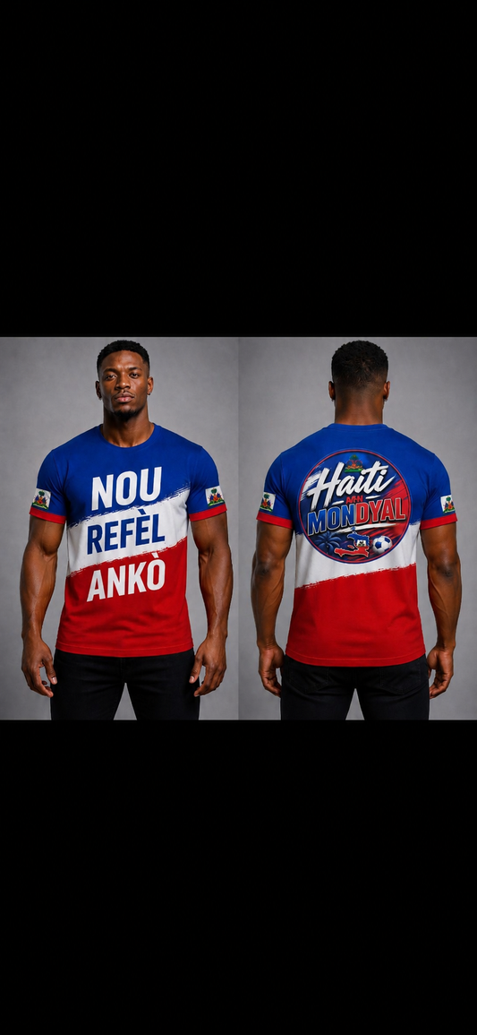 T-Shirt Premium Nou Refèl Anko - Message de Résilience Haïtienne